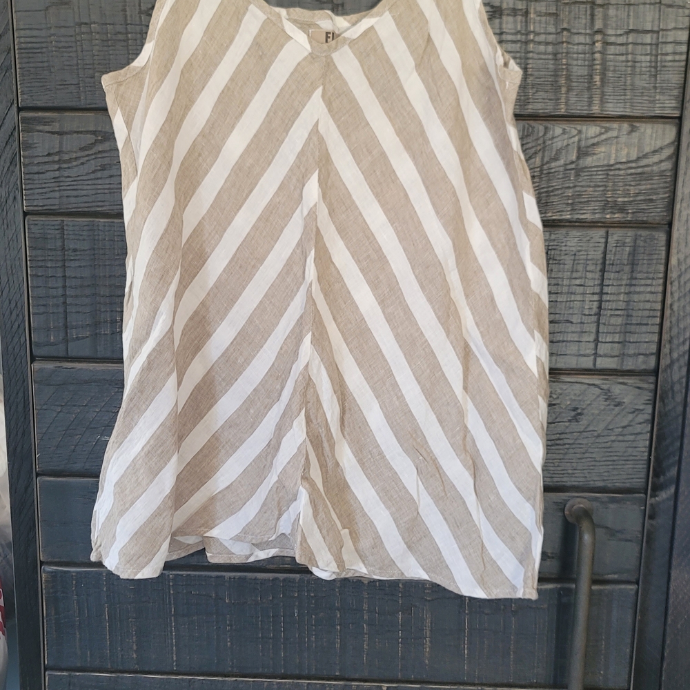 Flax Tan Boxy Tank Top